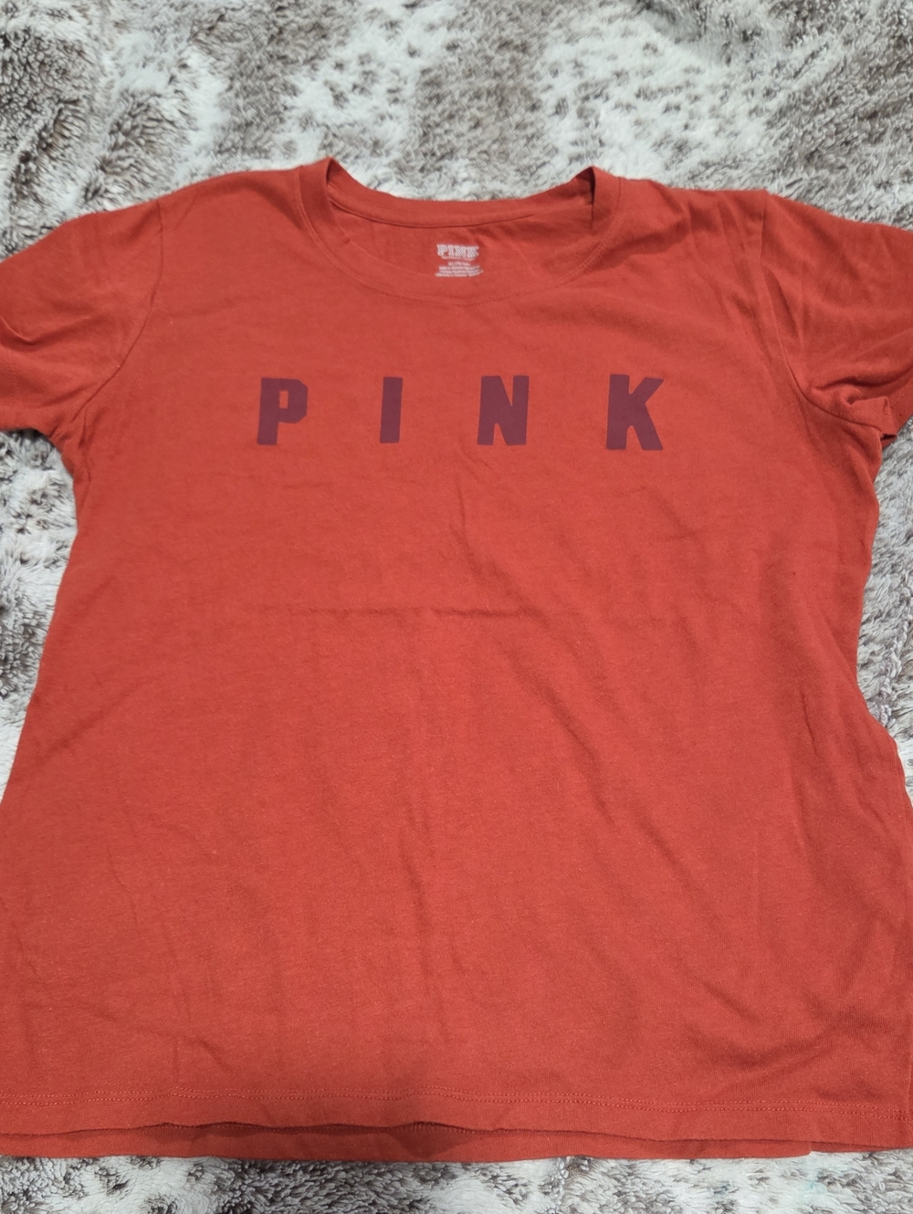 PINK Victoria's Secret Rust Logo Tee - PINK Victoria's Secret Brand